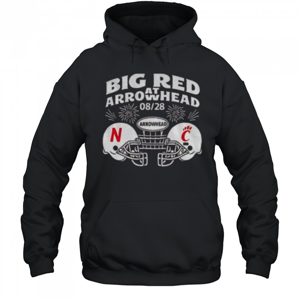 Big red Arrowhead football Nebraska Cornhuskers vs Cincinnati Bearcats NFL shirt