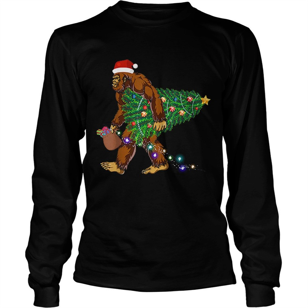 bigfoot-carrying-christmas-tree-sasquatch-santa-shirt-84tbejj8 Bigfoot Carrying Christmas Tree Sasquatch Santa shirt