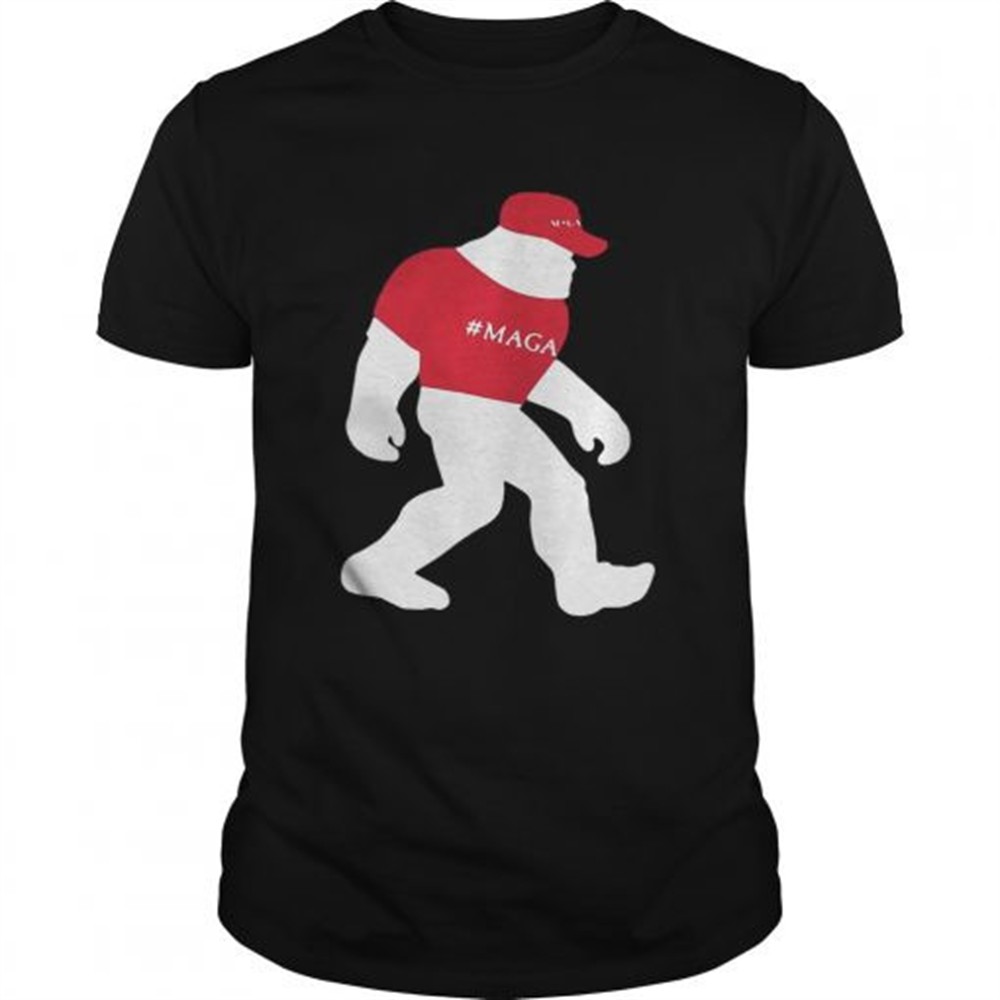 Bigfoot Wearing Maga Hat Trump Republican shirt