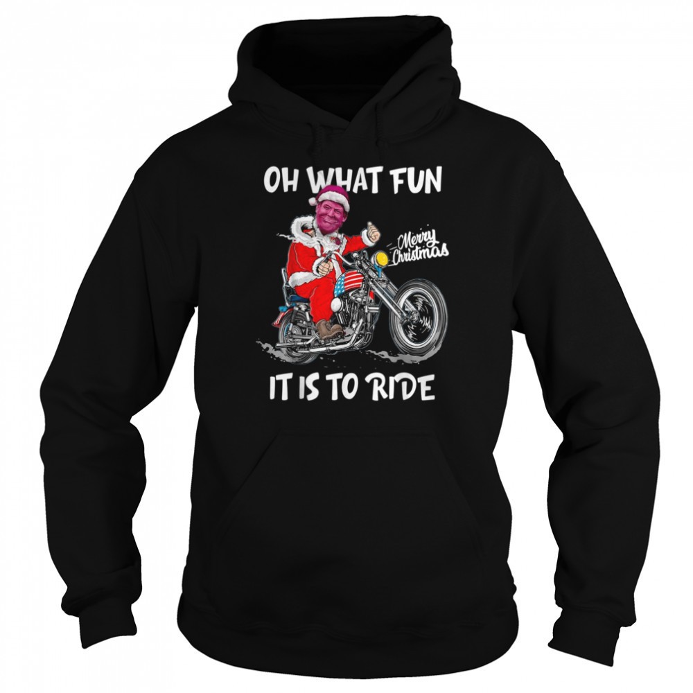 Biker Santa Motorcycle Fan Merry Christmas Xmas Holidays Shirt