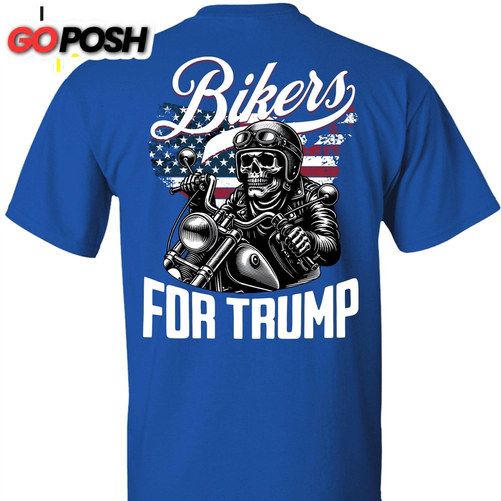 Bikers For Trump Shirt Trump 2024 Shirt Trump Supporter Backside Shirt Dark