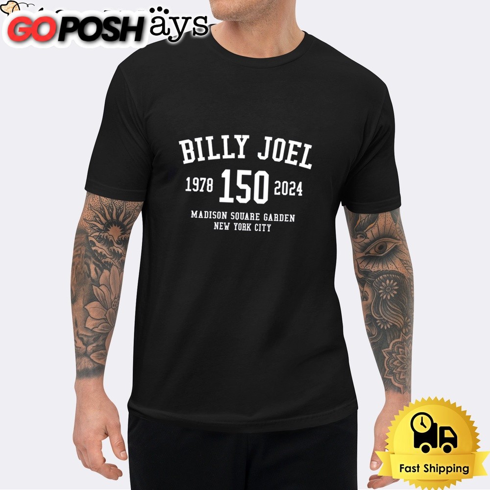 Billy Joel 150 MSG Athletic T Shirt