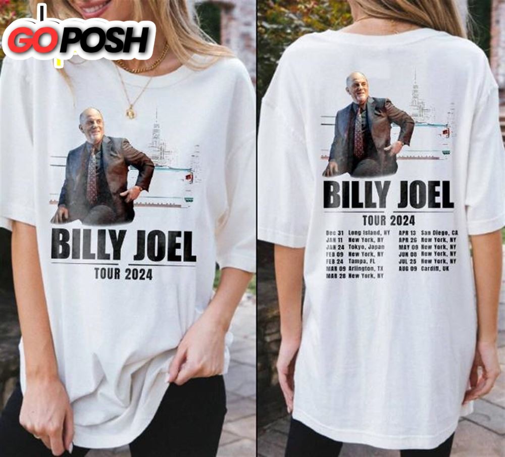 Billy Joel World Tour Music 2024 T-Shirt Unisex Gift All Fans