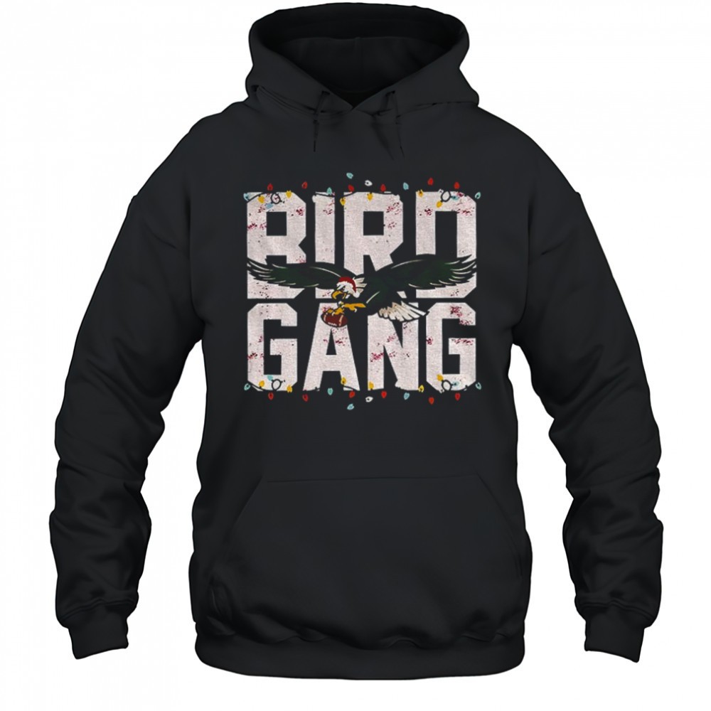 Bird Gang Christmas Retro Sundays Birds Green Lights shirt