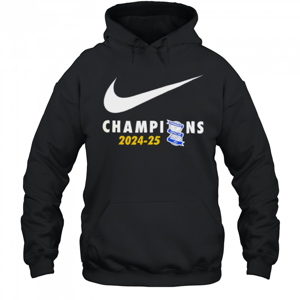 Birmingham City FC Champions 2024 25 swoosh logo shirt