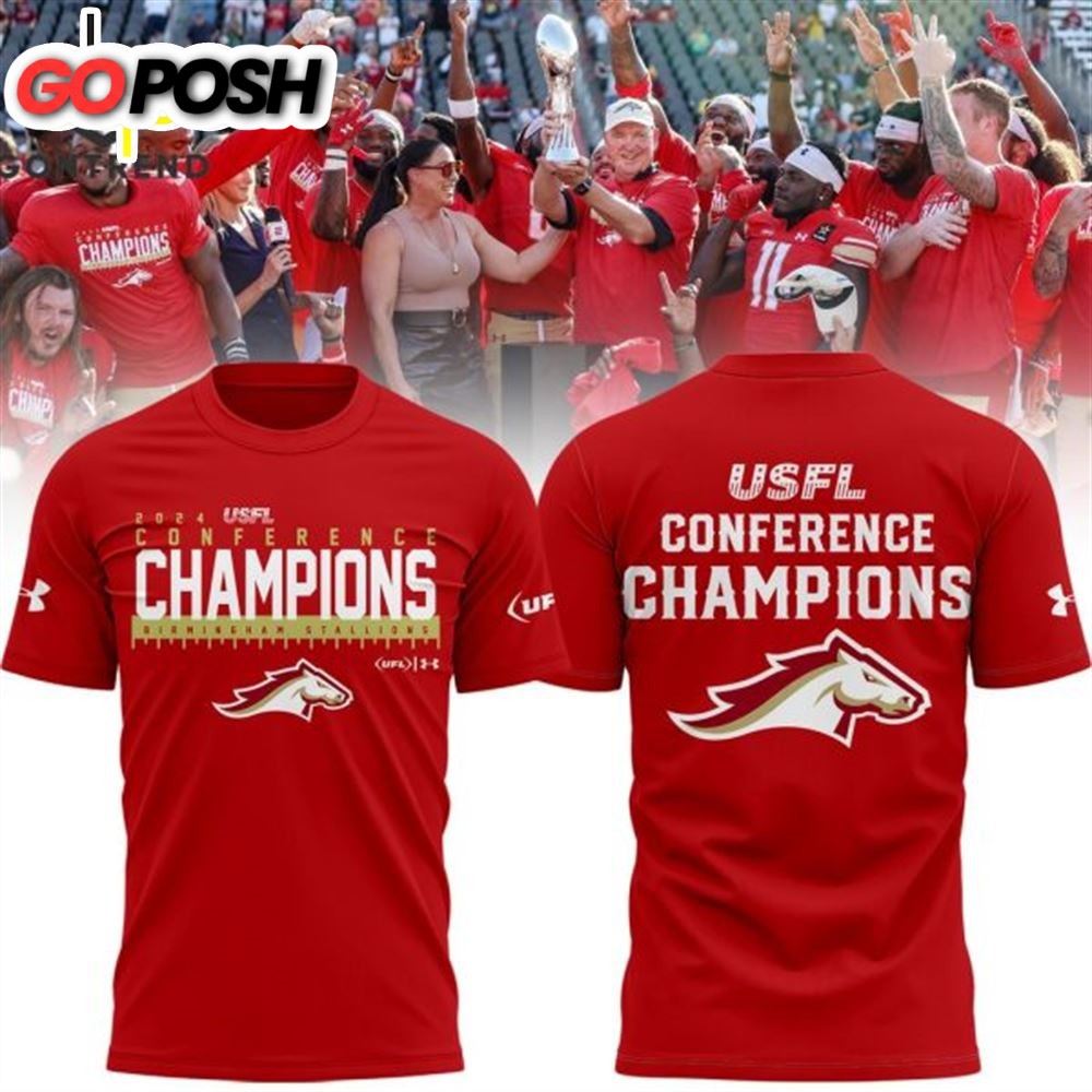 Birmingham Stallions 2025 Usfl Conference Champions 3D T-Shirt