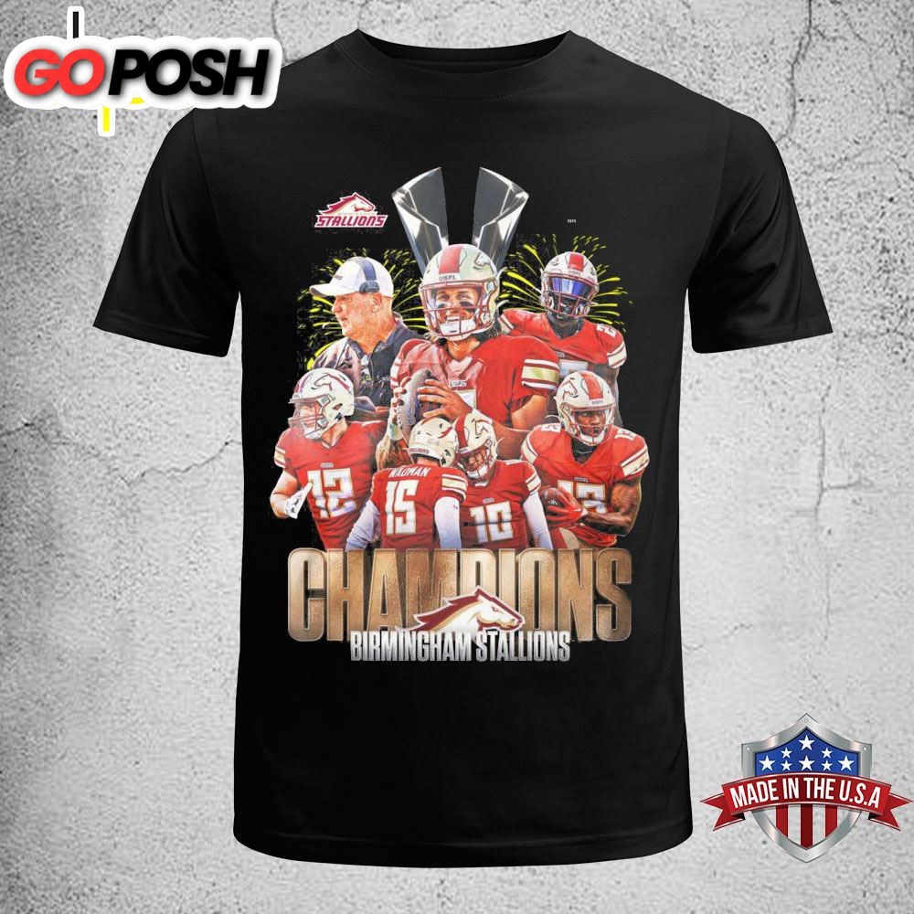 Birmingham Stallions Back To Back USFL Champions 2025 T Shirt