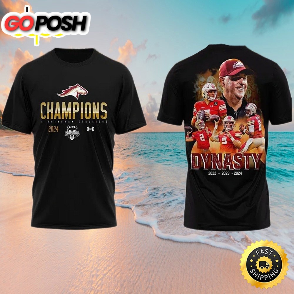 Birmingham Stallions Dynasty Champions 2024 Unisex T-Shirt