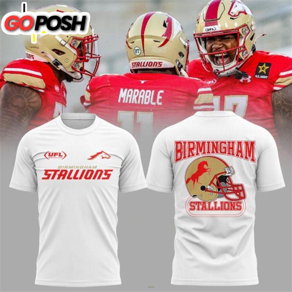Birmingham Stallions UFL 2024 Conference Champions 3D T-Shirt