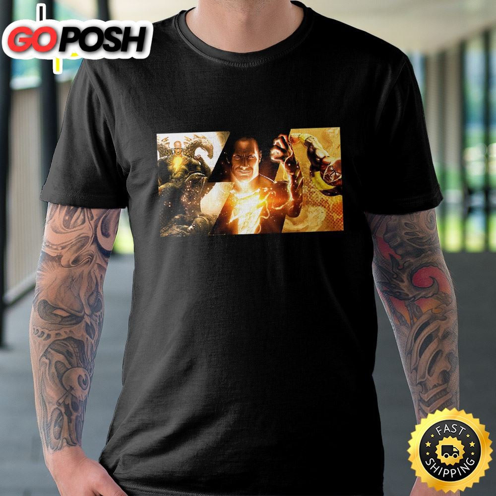 Black Adam Poster Printed T-shirt