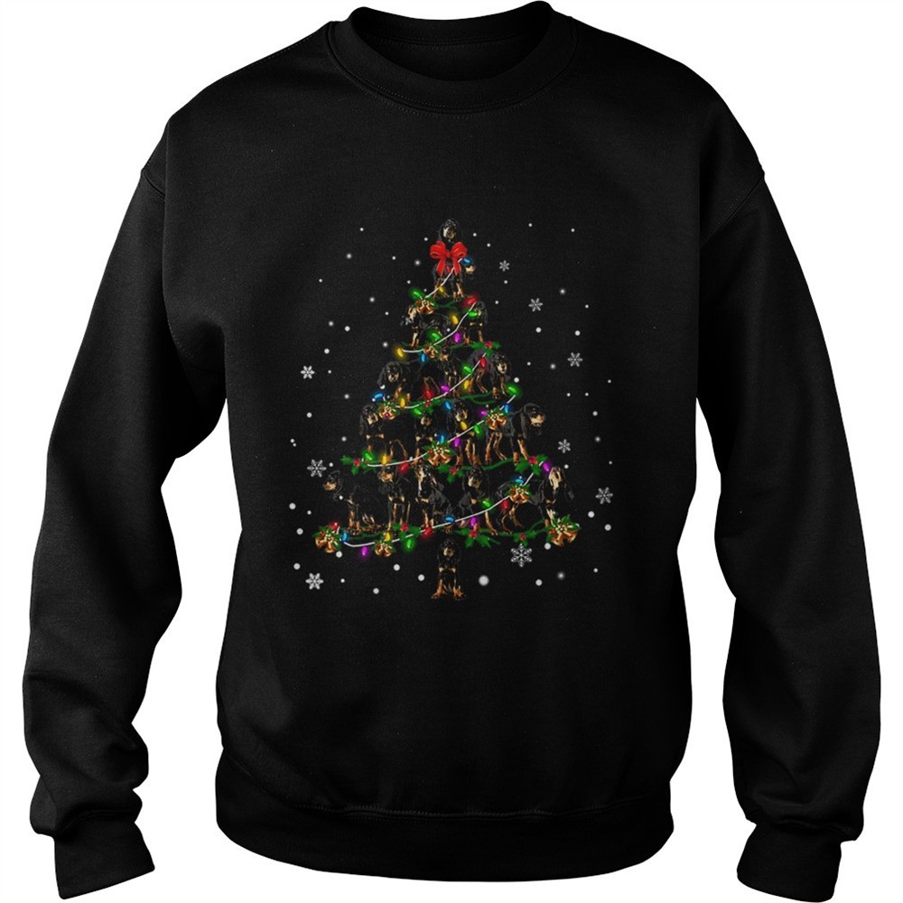 Black and Tan Coonhound Christmas Tree TShirt
