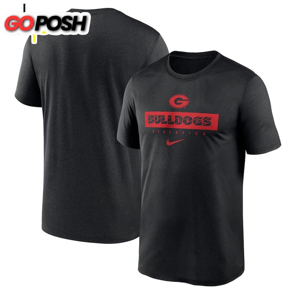 Black Georgia Bulldogs 2025 Sideline Legend Performance New Shirt