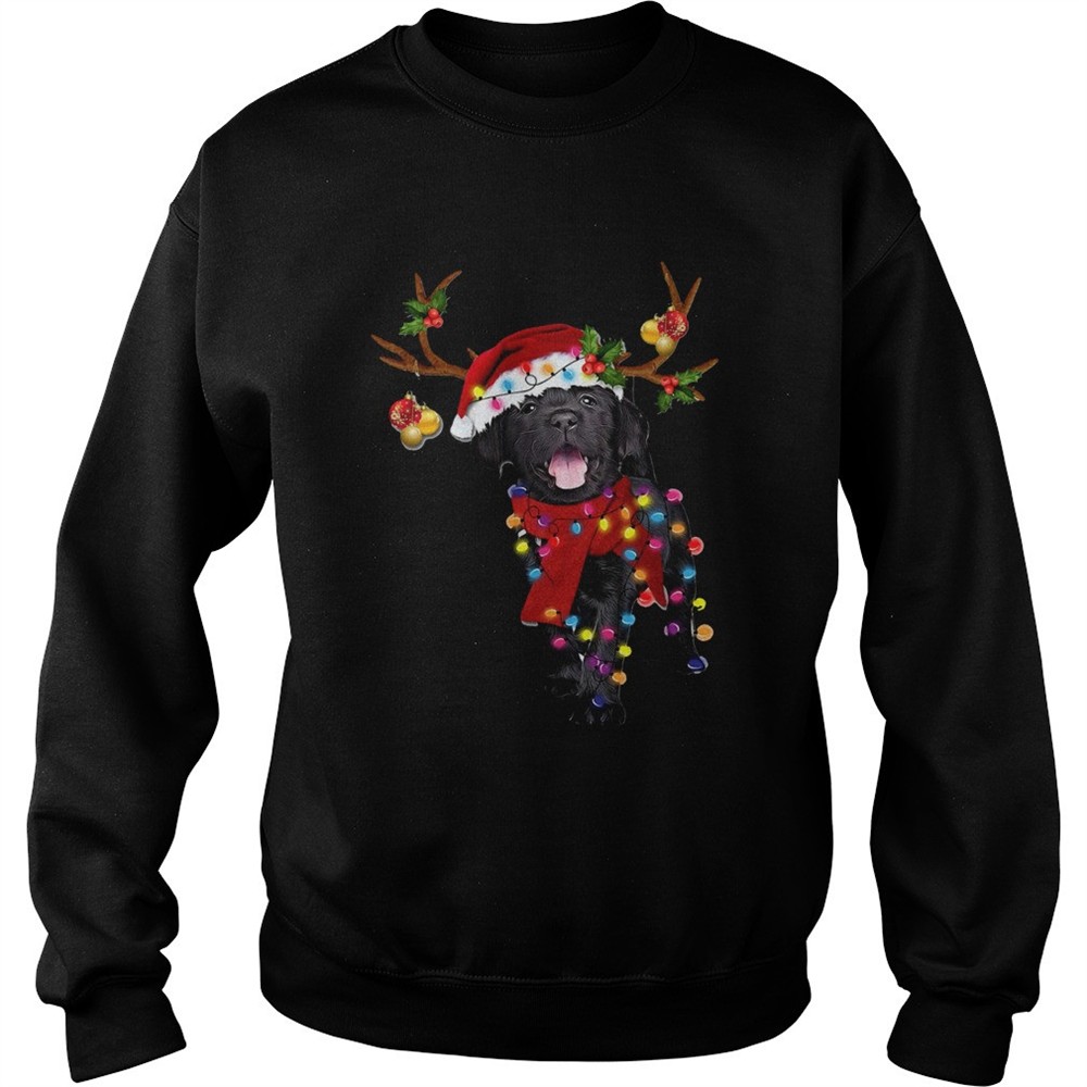 Black Labrador Retriever Gorgeous Reindeer Crewneck shirt