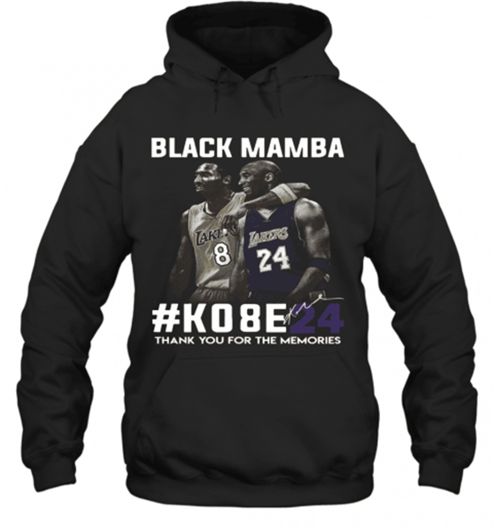 Black Mamba #Ko8e24 Thank You For The Memories T-Shirt