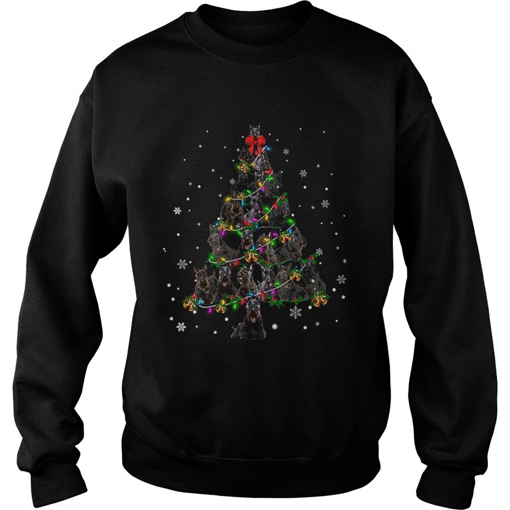 Black Scottie Christmas Tree TShirt