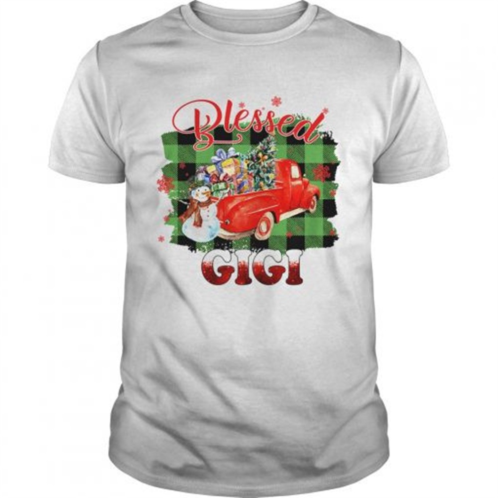 blessed-gigi-christmas-truck-snowman-tshirt-848lebwz Blessed Gigi Christmas Truck Snowman TShirt