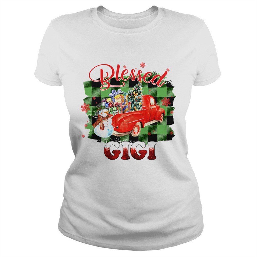 blessed-gigi-christmas-truck-snowman-tshirt-848lebwz Blessed Gigi Christmas Truck Snowman TShirt
