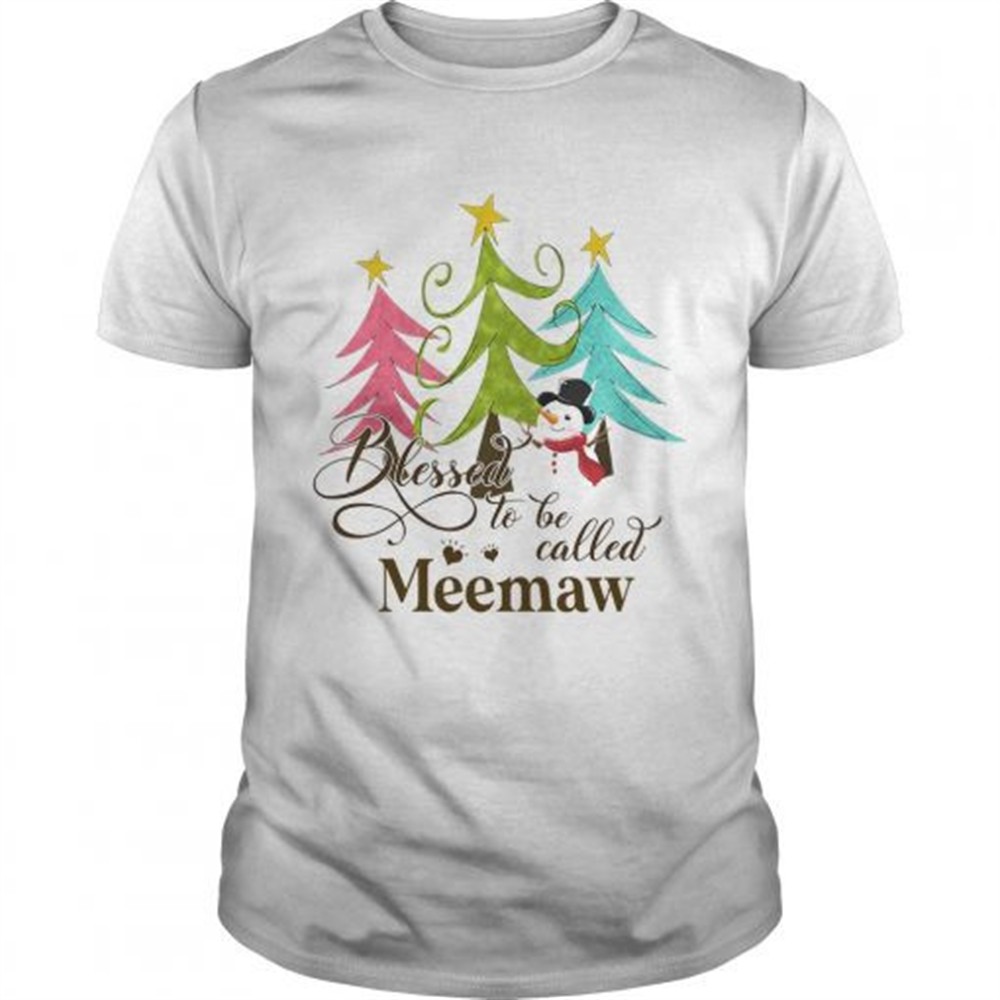 blessed-to-be-called-meemaw-tree-snowman-christmas-shirt-jyobek4u Blessed To Be Called Meemaw Tree Snowman Christmas shirt