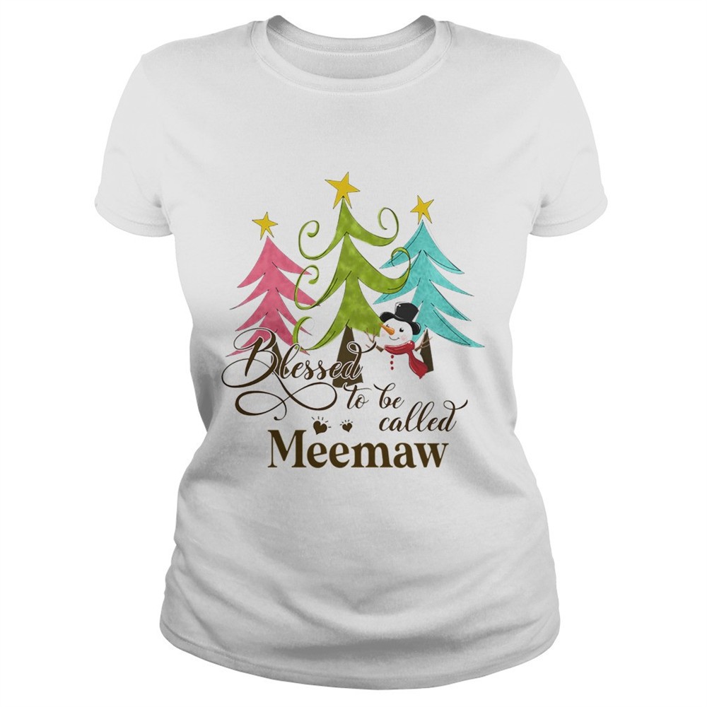 blessed-to-be-called-meemaw-tree-snowman-christmas-shirt-jyobek4u Blessed To Be Called Meemaw Tree Snowman Christmas shirt