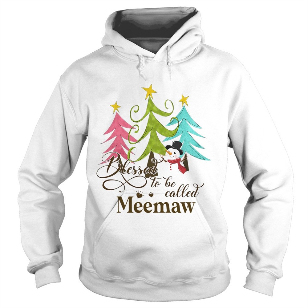 blessed-to-be-called-meemaw-tree-snowman-christmas-shirt-jyobek4u Blessed To Be Called Meemaw Tree Snowman Christmas shirt