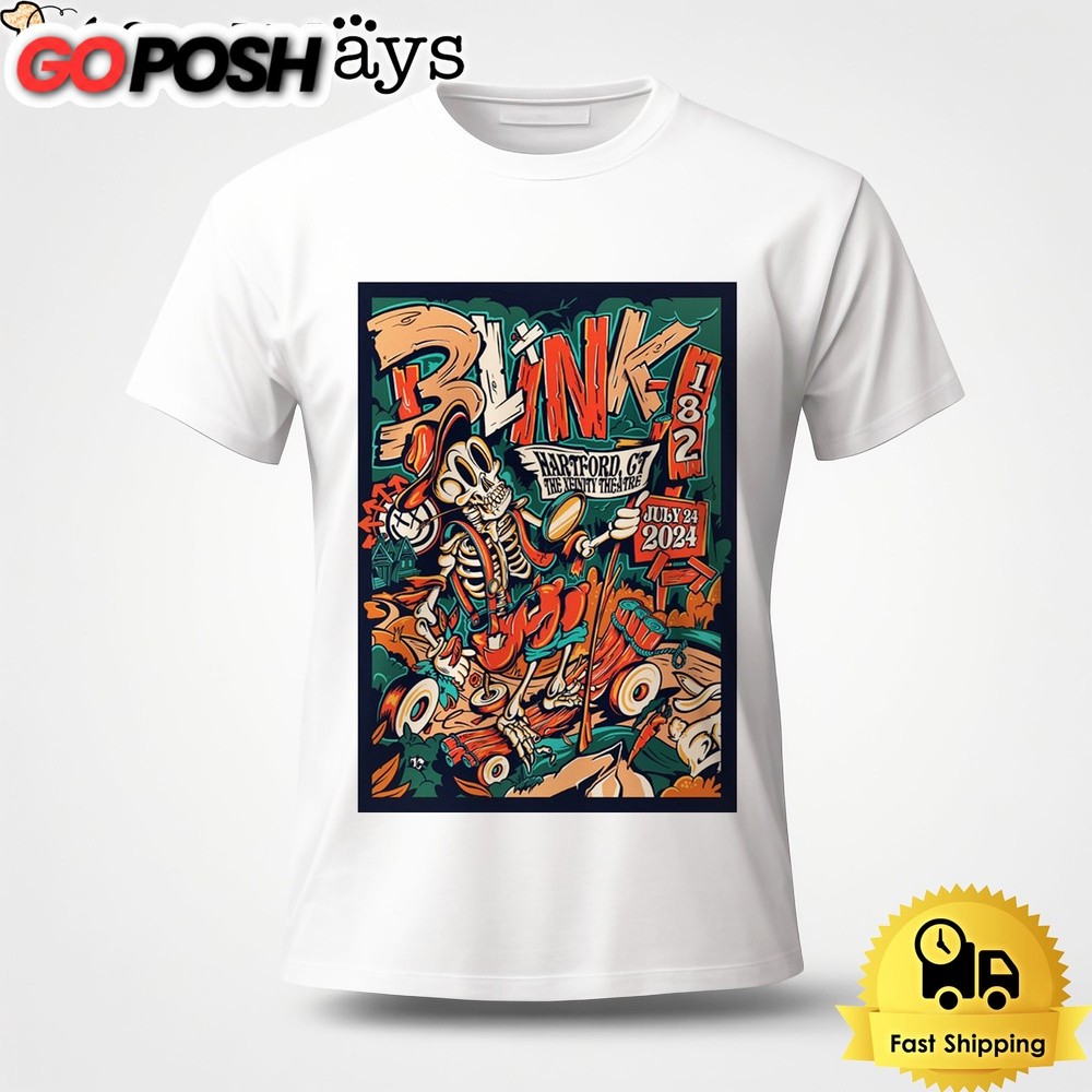Blink 182 At Xfinity Theatre in Hartford CT On July 24 2024 Unisex T-Shirt