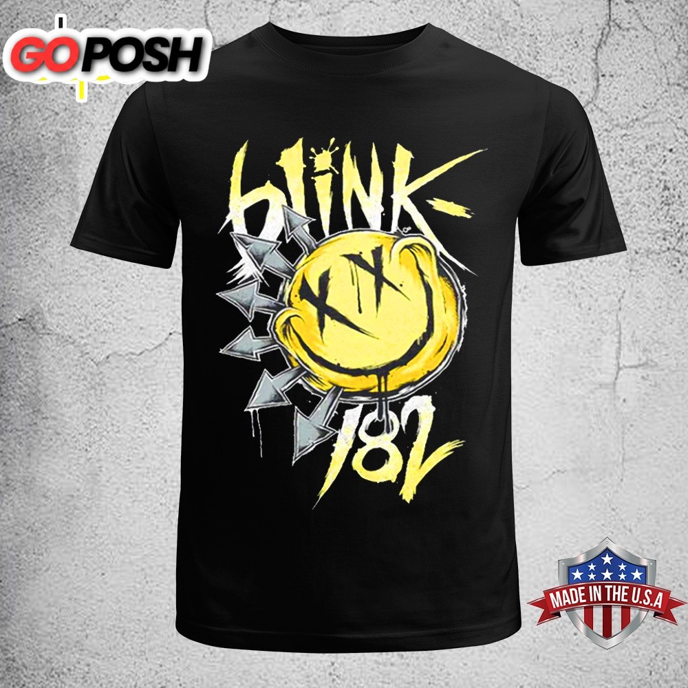 Blink-182 Band World Tour 2025 Smile Music Unisex T-Shirt