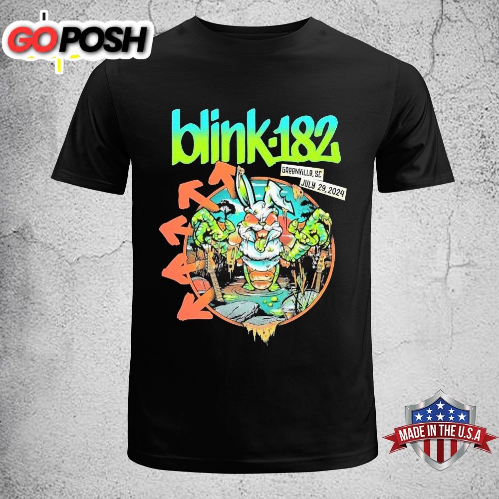Blink 182 July 2025 In Greenville South Carolina Unisex T-Shirt