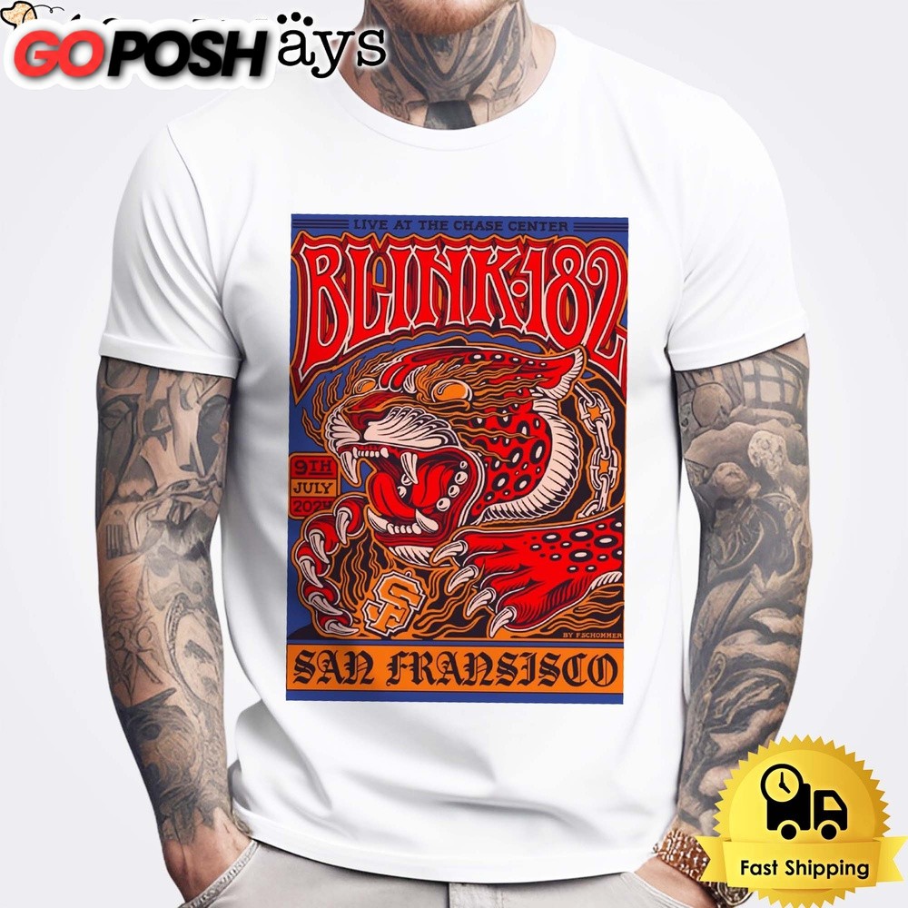 Blink 182 Live At The Chase Center San Francisco On July 2024 Unisex T-Shirt