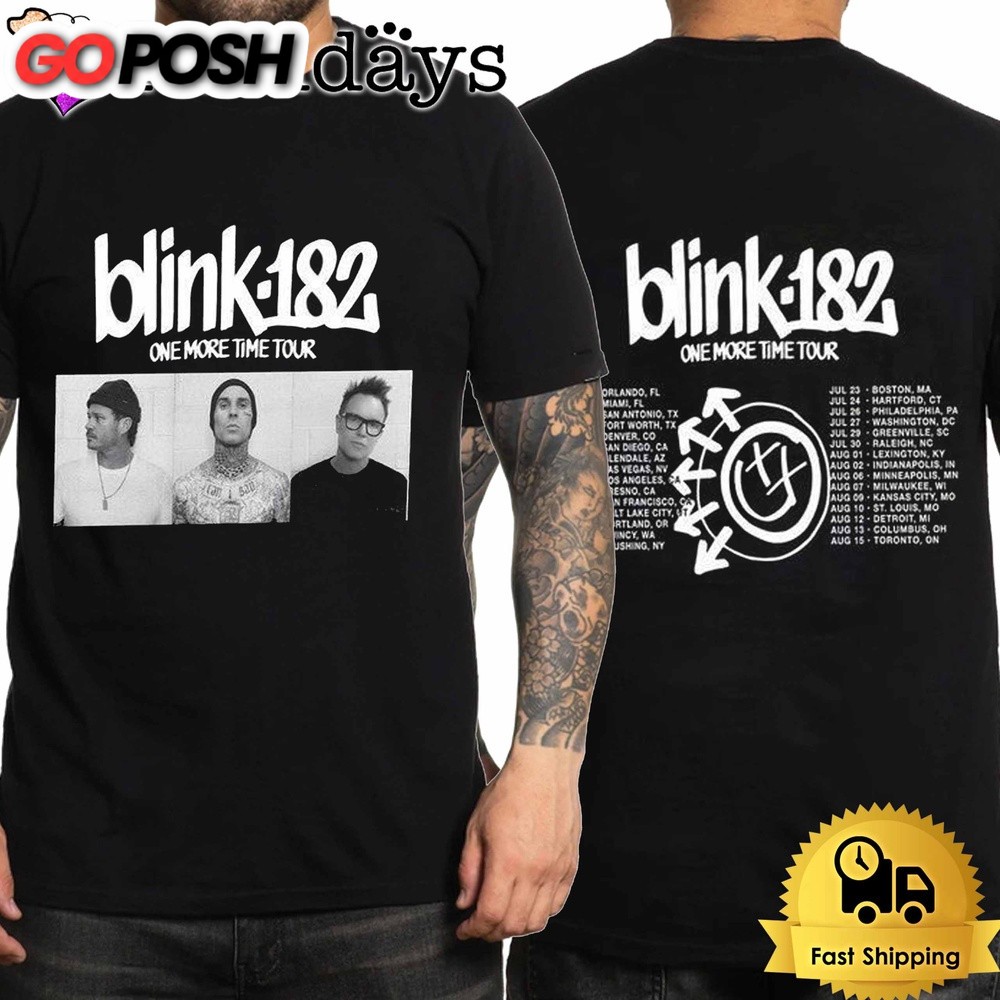 Blink 182 One More Time 2024 Tour T Shirt