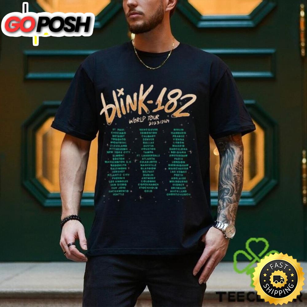 Blink 182 Shirt The World Tour 2025 2025 Merch