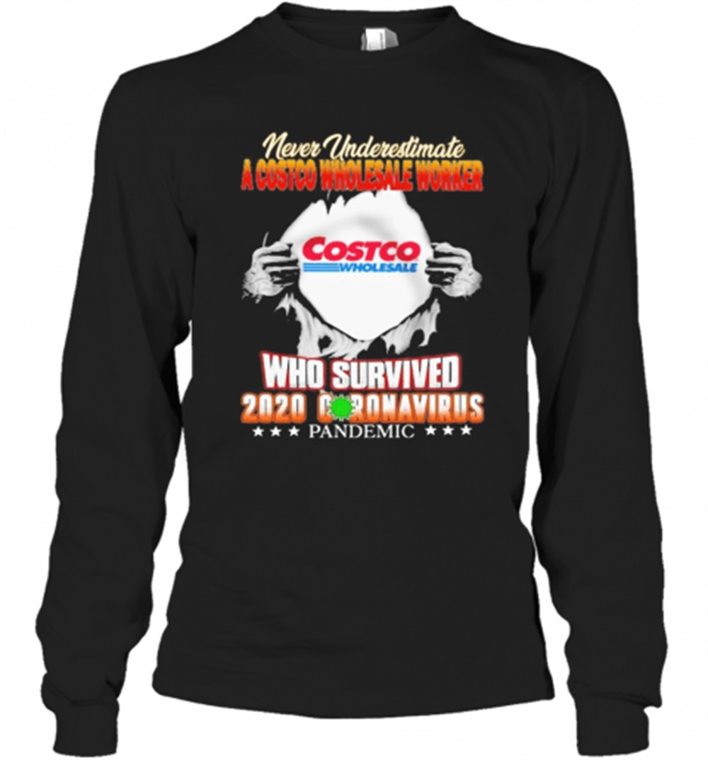 blood-inside-me-never-underestimate-a-costco-wholesale-worker-who-survived-2020-cswq6r9h Blood Inside Me Never Underestimate A Costco Wholesale Worker Who Survived 2020 Coronavirus Pandemic T-Shirt