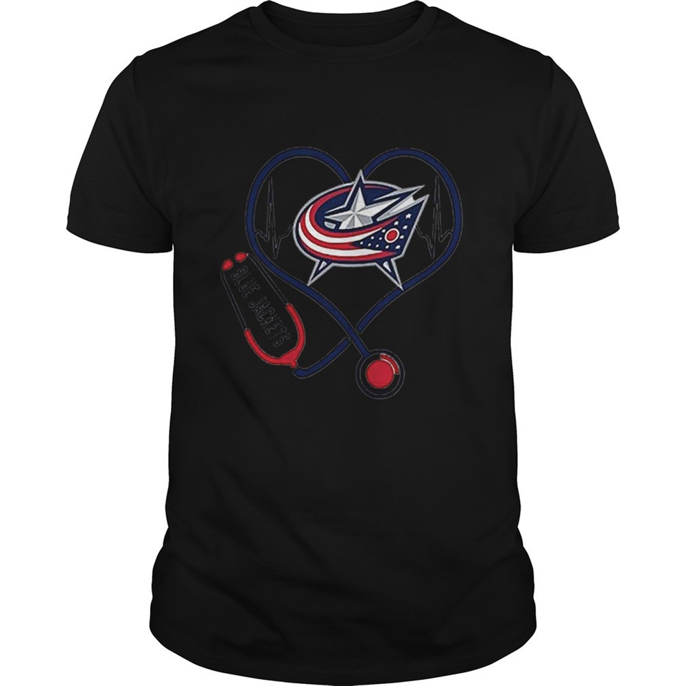 blue-jackets-heart-nurse-stethoscope-shirt-q2pinvo4 Blue Jackets heart Nurse stethoscope shirt