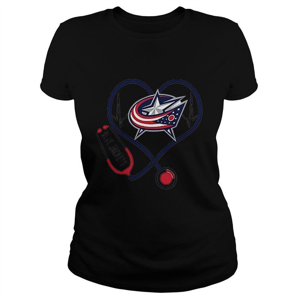 blue-jackets-heart-nurse-stethoscope-shirt-q2pinvo4 Blue Jackets heart Nurse stethoscope shirt