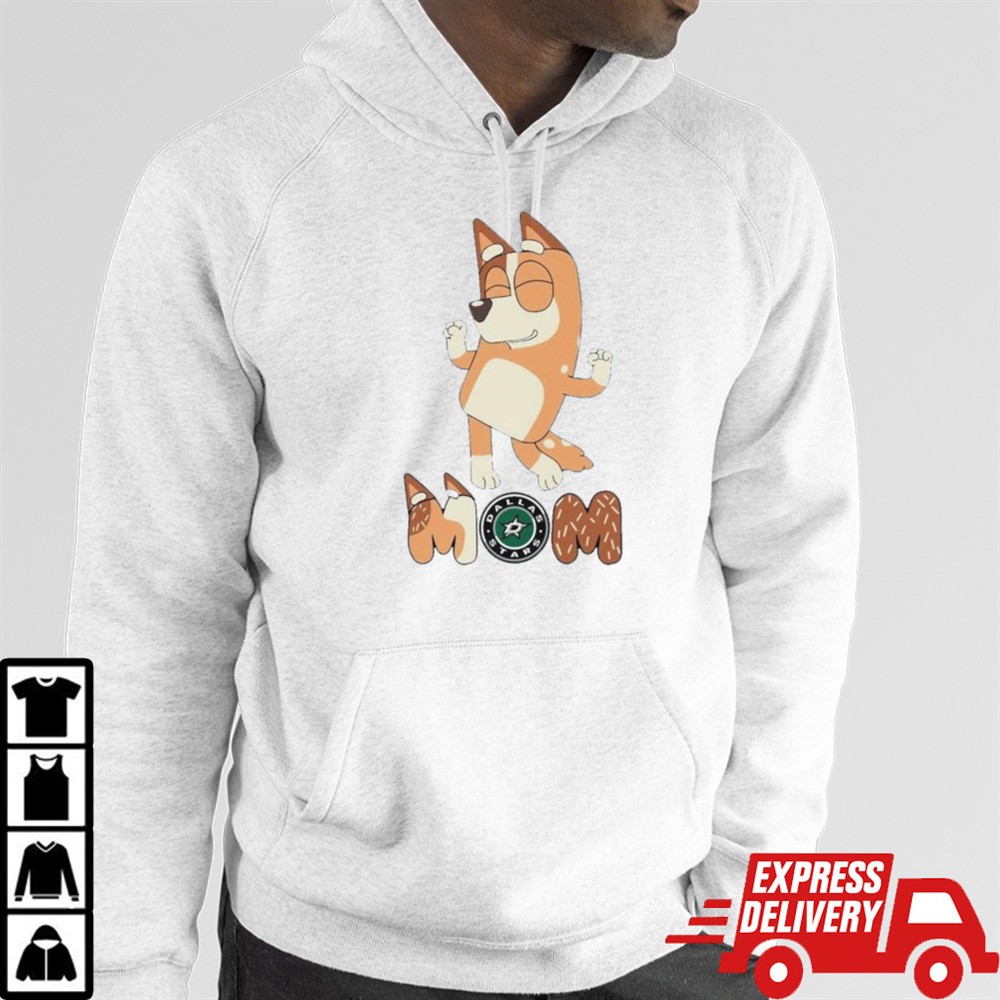 Bluey Mom Dallas Stars Hockey dancing shirt