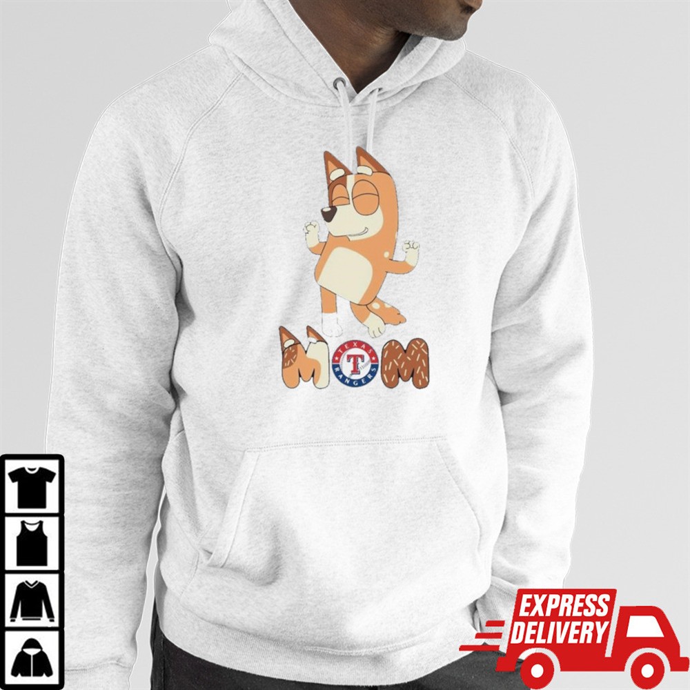 Bluey Mom Texas Rangers Baseball dancing shirt