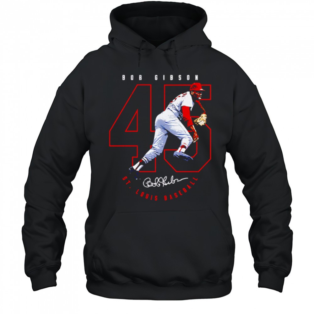 Bob Gibson St. Louis Number Outline shirt
