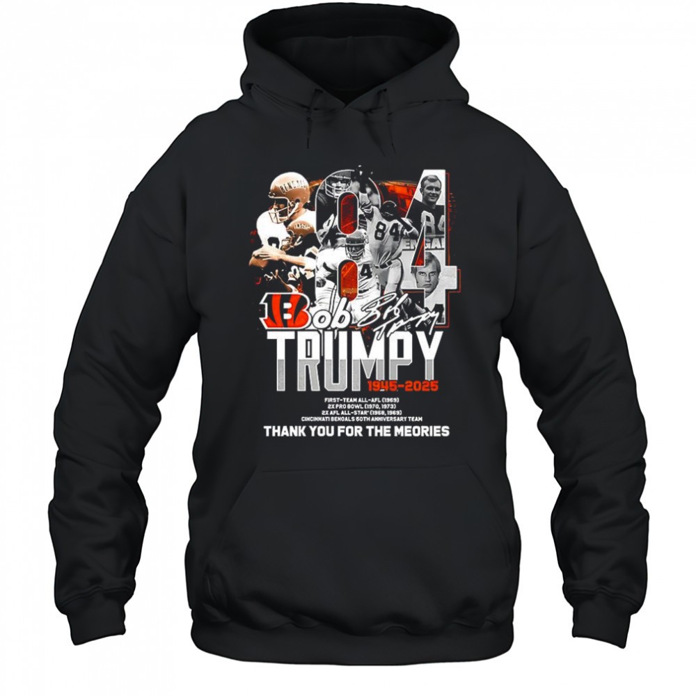 Bob Trumpy Cincinnati Bengals football 80th anniversary signature shirt