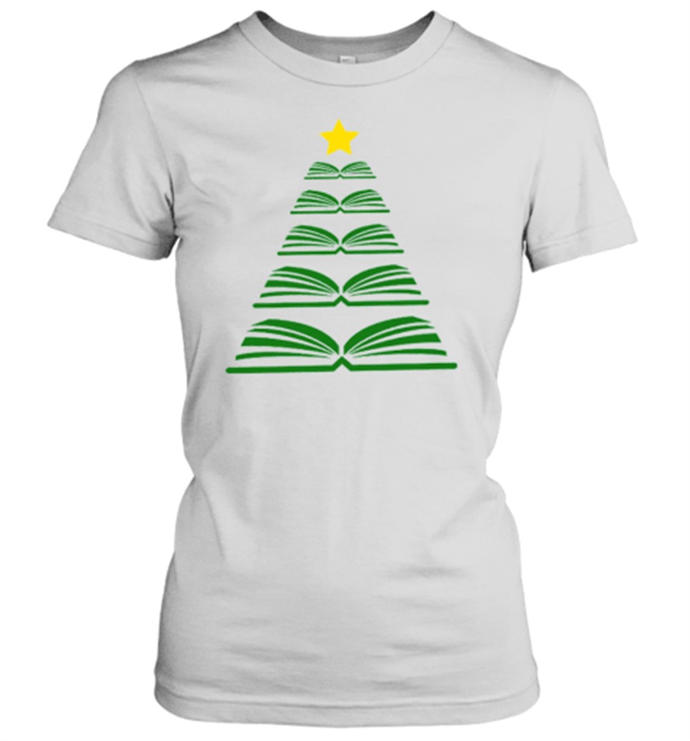 book-christmas-tree-teacher-t-shirt-kayl587p Book Christmas Tree Teacher T-Shirt