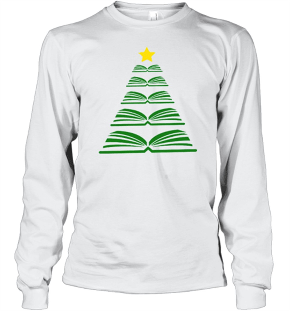 book-christmas-tree-teacher-t-shirt-kayl587p Book Christmas Tree Teacher T-Shirt