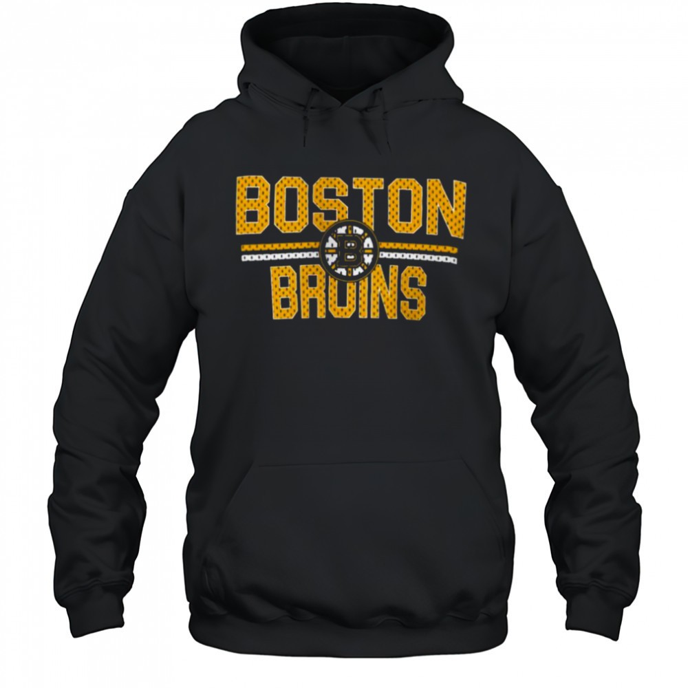 Boston Bruins Mesh Look Team Name Logo Shirt