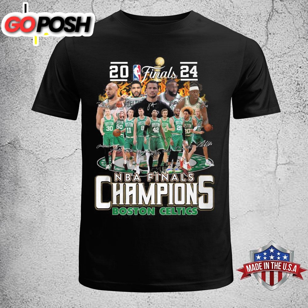 Boston Celtics Basketball Team 2025 NBA Finals Champions Fan Celebrating T-Shirt