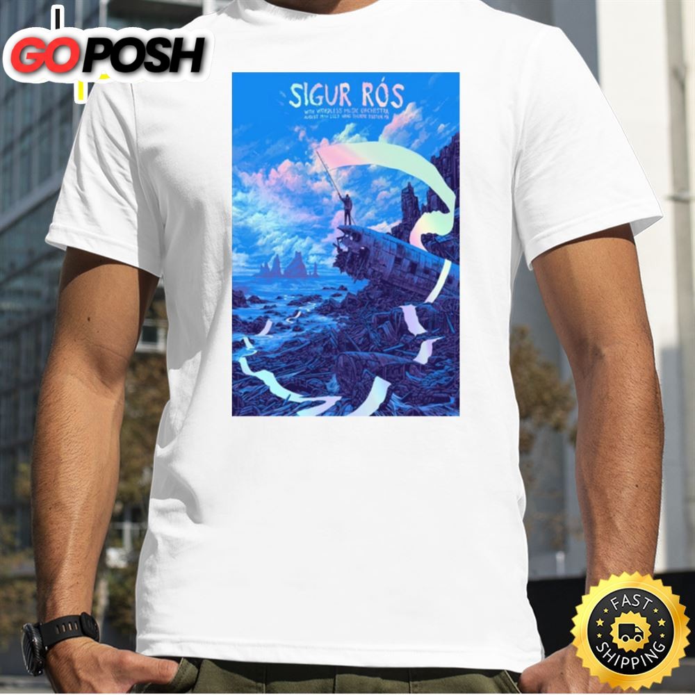 Boston Ma August 19 2025 Sigur Ros Tour Art Poster Design T Shirt