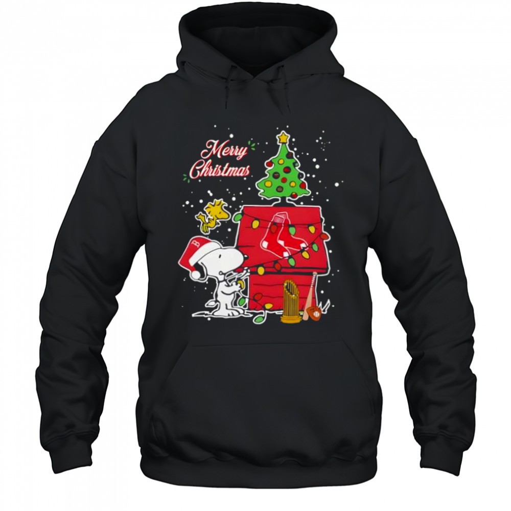Boston Red Sox Merry Christmas With Snoopy vs Woodstock shirt