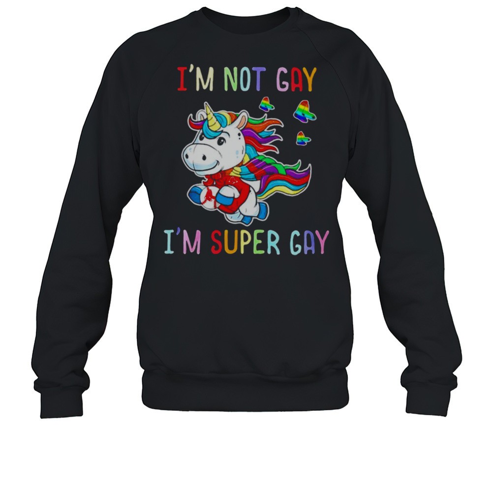 Boston Red Sox Unicon Im Not Gay Im Super Gay Shirt