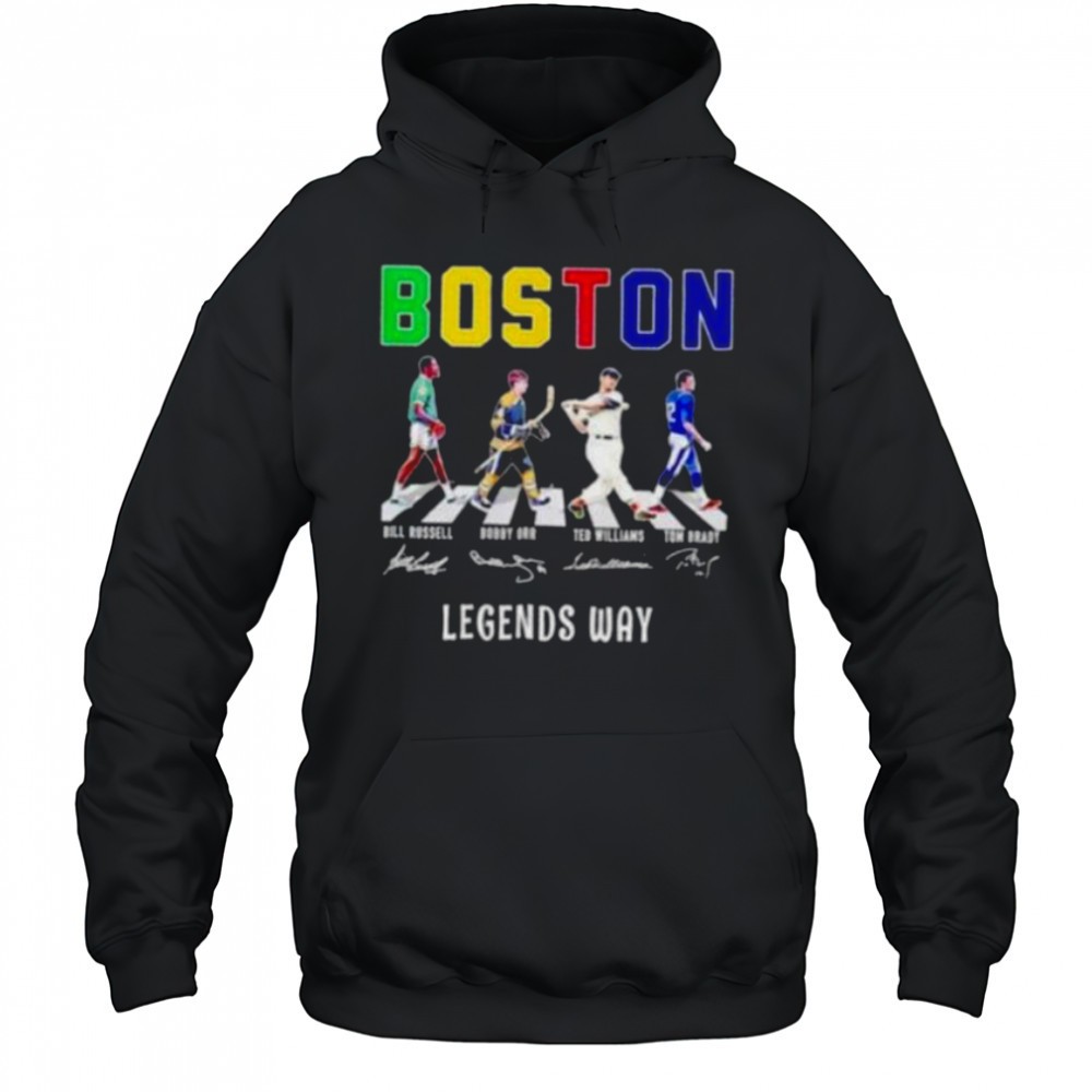 Boston sport legends way abbey road signature shirt