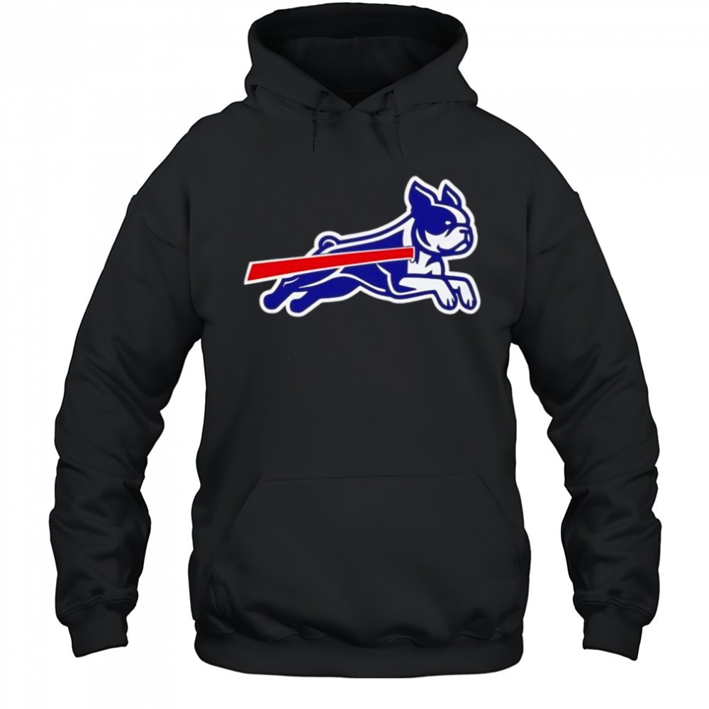 Boston Terrier Buffalo Bills football retro style shirt