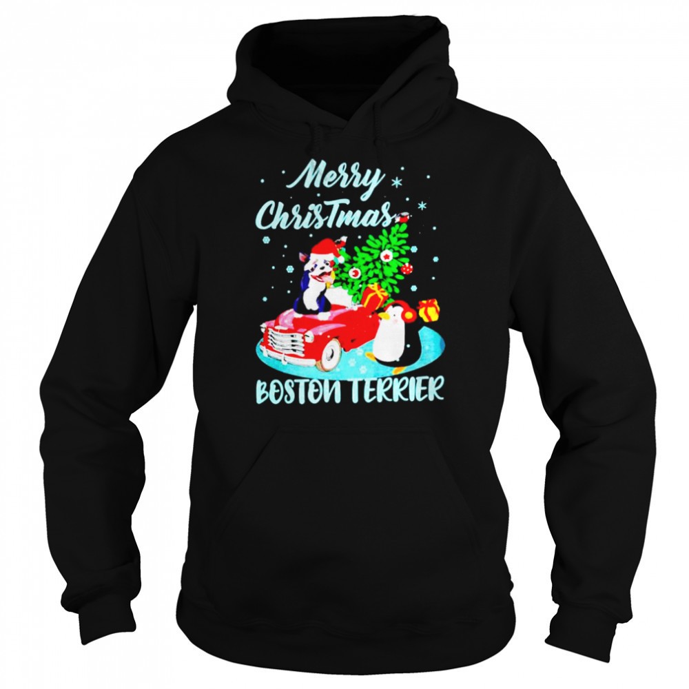 Boston Terrier Merry Christmas shirt