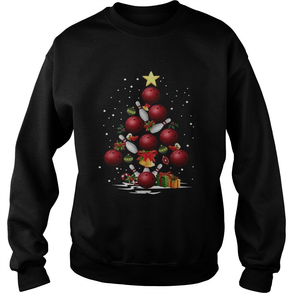 Bowling Christmas tree shirt