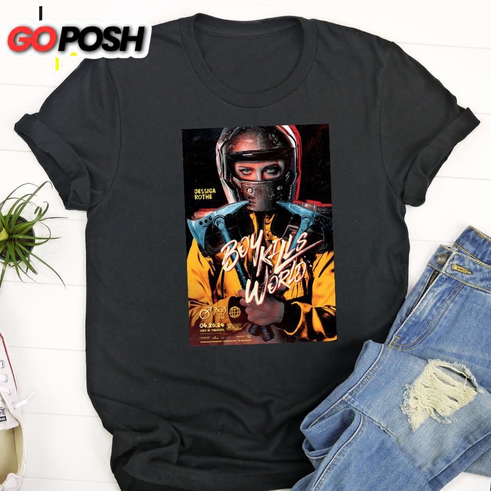 Boy Kills World Starring Bill Skarsgard And Jessica Rothe In Theaters On April 26 2025 Unisex T-Shirt
