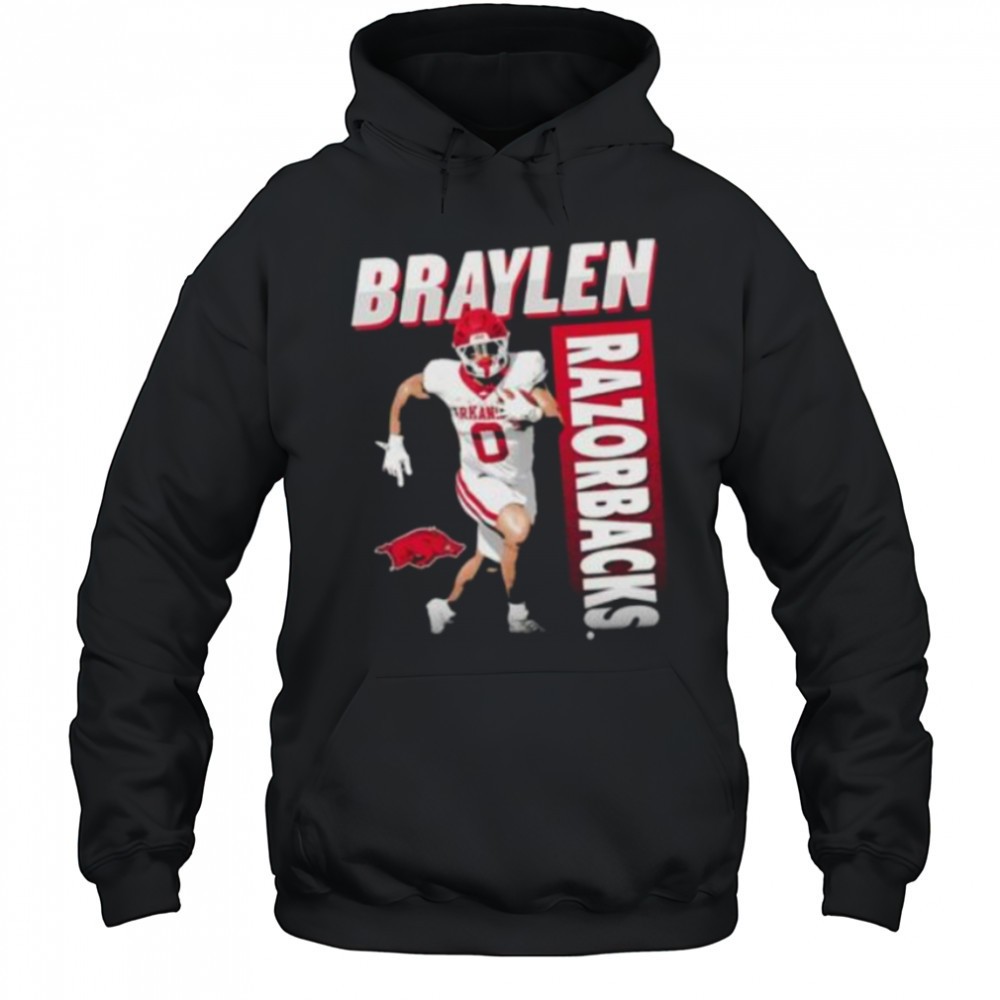 Braylen Russell illustrated Arkansas Razorbacks shirt
